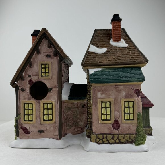 Santas Workbench Cornerstone Cobbler Haberdashery Lighted Porcelain Christmas - Picture 15 of 16